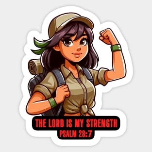 Psalm 28:7 The LORD Is My Strength Sticker